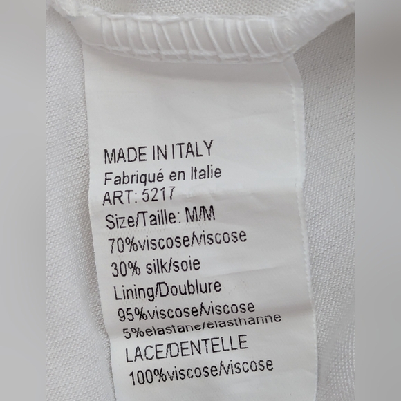 Women's (Medium) White Lightweight Embroidered Boho Lined Sleeveless Blouse - Picture 15 of 16